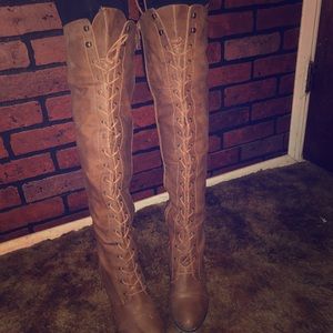 Brown Thigh High Boots